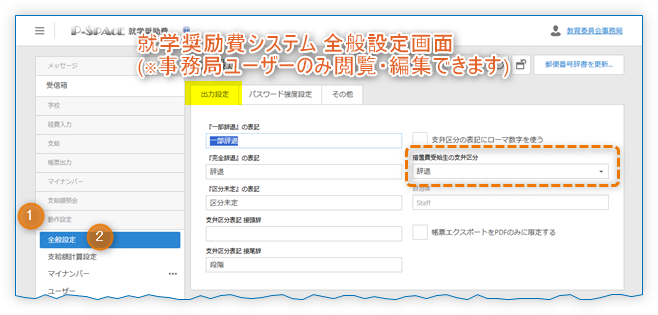 措置費受給生の支弁区分