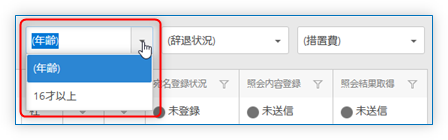 年齢フィルタ